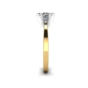 Verlobungsring aus gemischtem Gold mit Diamant - Foto 2