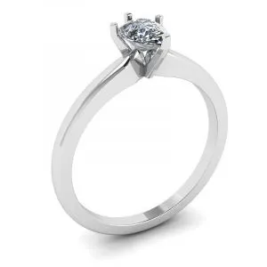 Birnendiamant-Solitärring mit 6 Zinken - Foto 3