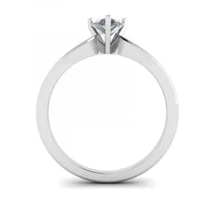 Birnendiamant-Solitärring mit 6 Zinken - Foto 1