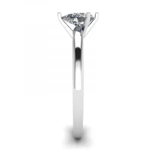 Birnendiamant-Solitärring mit 6 Zinken - Foto 2