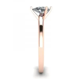 Birnendiamant-Solitärring aus Roségold mit 6 Krappen - Foto 2