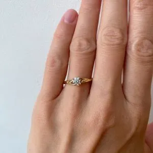 Von der Natur inspirierter Diamant-Verlobungsring - Foto 3