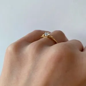 Von der Natur inspirierter Diamant-Verlobungsring - Foto 2