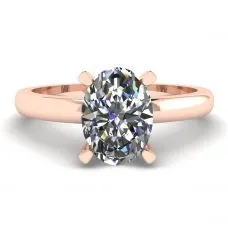 Ovaler Diamantring aus Roségold