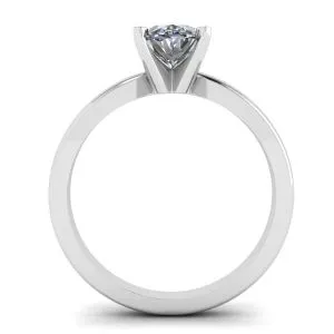Ovaler Diamantring aus Weißgold - Foto 1