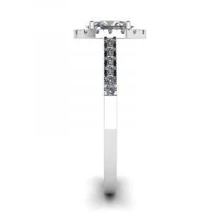 Ovaler Diamantring aus Weißgold - Foto 2
