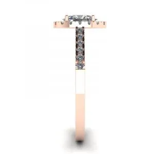 Ovaler Diamantring aus Roségold - Foto 2