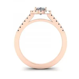 Ovaler Diamantring aus Roségold - Foto 1