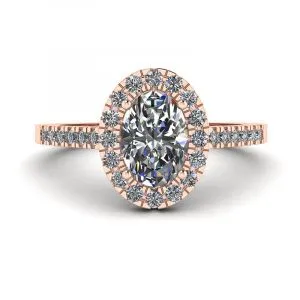 Ovaler Diamantring aus Roségold