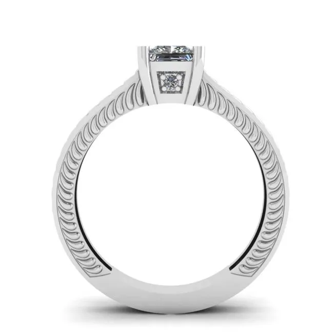 Diamantring im orientalischen Stil im Prinzessschliff - Foto 1