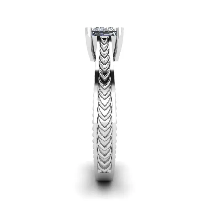 Diamantring im orientalischen Stil im Prinzessschliff - Foto 2