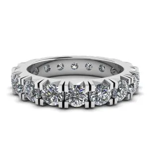 3 Karat Ewigkeitsdiamantband aus 18 Karat Weißgold
