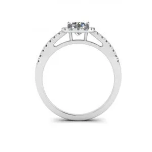 Runder Diamantring im Kissenstil - Foto 1