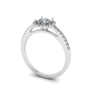Runder Diamantring im Kissenstil - Foto 3