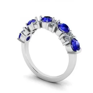 Zeitgenössischer Girlandenring mit Saphiren und Diamanten - Foto 1