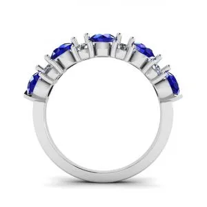 Zeitgenössischer Girlandenring mit Saphiren und Diamanten - Foto 3
