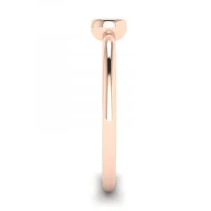 Runder kleiner Diamantring La Promesse aus Roségold - Foto 2