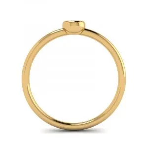 Runder kleiner Diamantring La Promesse aus Gelbgold - Foto 1