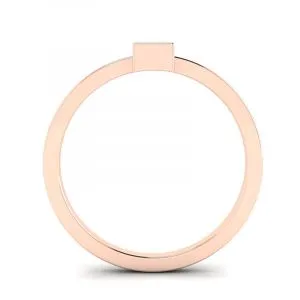 Kleiner Ring mit Prinzessinnendiamant La Promesse aus Roségold - Foto 1