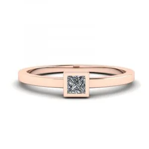 Kleiner Ring mit Prinzessinnendiamant La Promesse aus Roségold