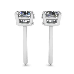 Perfekte runde Diamant-Ohrstecker aus Weißgold - Foto 1