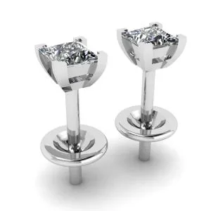 Ohrstecker mit Diamanten im Prinzessschliff - Foto 2