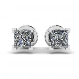 Ohrstecker mit Diamanten im Prinzessschliff