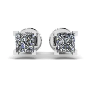 Ohrstecker mit Diamanten im Prinzessschliff