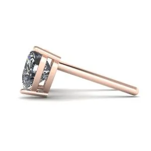 Herzförmige Diamant-Ohrstecker aus Roségold - Foto 1