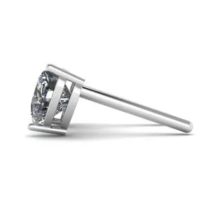 Herzförmige Diamant-Ohrstecker aus Weißgold - Foto 1