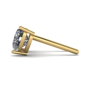 Herzförmige Diamant-Ohrstecker aus Gelbgold - Foto 1