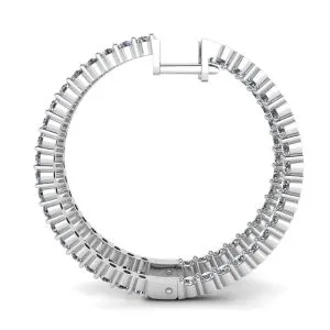 Dünne Creolen mit Diamanten - Foto 1