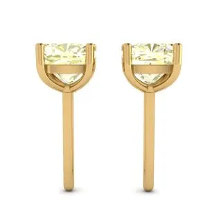 Kissenförmige gelbe Diamant-Ohrstecker aus 18 Karat Gelbgold - Foto 1