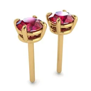 Saphir-Ohrstecker mit abnehmbarer Diamant-Halo-Jacke aus Gelbgold - Foto 2