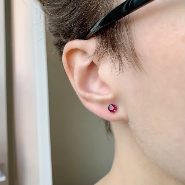 Saphir-Ohrstecker mit abnehmbarer Diamant-Halo-Jacke aus Roségold - Foto 3