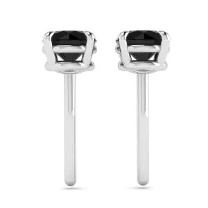 5 mm schwarze Diamant-Ohrstecker - Foto 1
