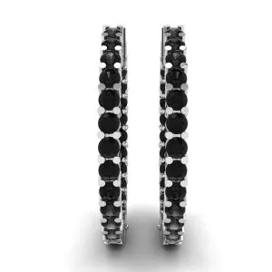 Creolen mit schwarzen Diamanten - Foto 2