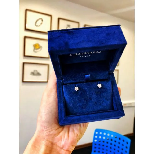 Klassische Diamant-Ohrstecker aus 18 Karat Weißgold - Foto 6
