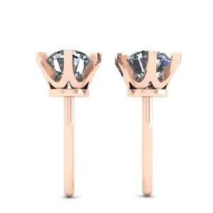 Klassische Diamant-Ohrstecker aus 18 Karat Roségold - Foto 1