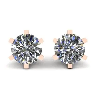 Klassische Diamant-Ohrstecker aus 18 Karat Roségold