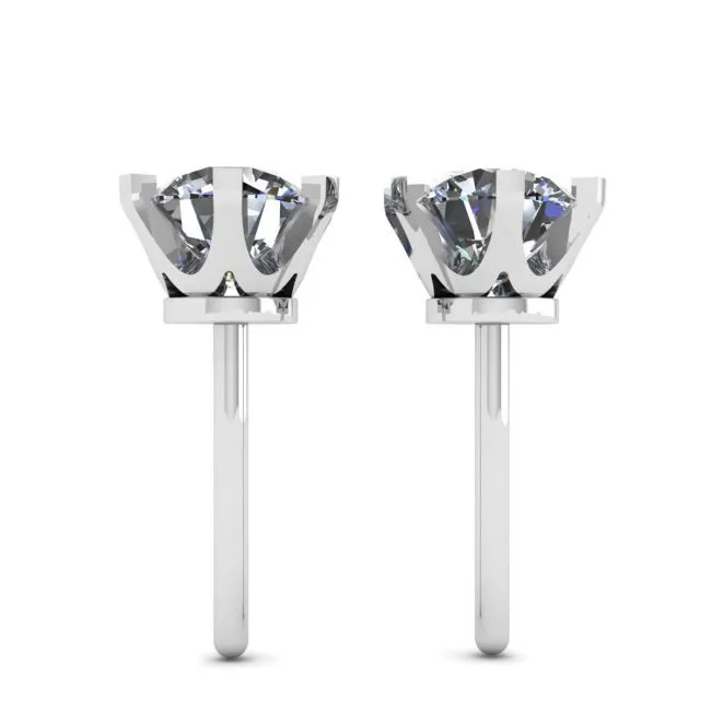 Klassische Diamant-Ohrstecker aus 18 Karat Weißgold - Foto 1