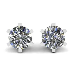 Klassische Diamant-Ohrstecker aus 18 Karat Weißgold