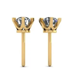 Klassische Diamant-Ohrstecker aus 18 Karat Gelbgold - Foto 1