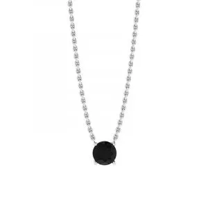 Klassische Solitär-Diamant-Halskette an dünner Kette