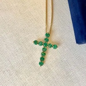 Smaragd-Kreuz-Anhänger - Foto 3