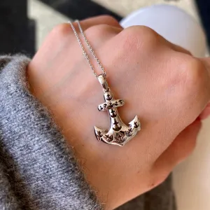 Anker-Saphir-Anhänger aus 18 Karat Weißgold - Foto 5