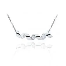 Smile-Halskette mit 0,33 ct Diamant und Meeresperlen – Ruban-Kollektion